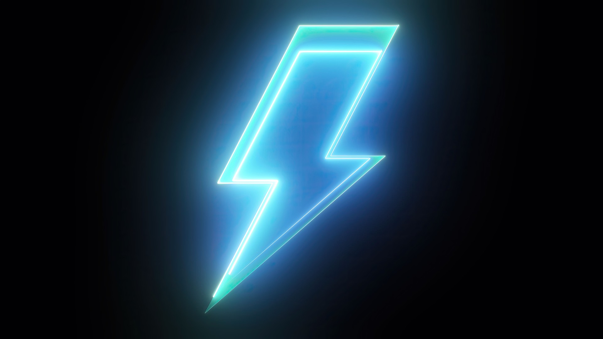 Neon lightning bolt